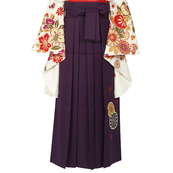 P130-M 紫×菊　刺繍